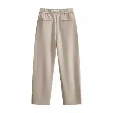 红豆 简约高级感宽松直筒纯色基础款轻柔舒适挺阔有型长裤日常通勤户外出行运动百搭松紧腰系带垂感休闲裤 男女同款