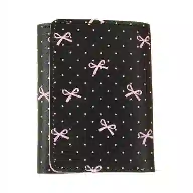 掐尖 蝴蝶小清新时尚潮流百搭 皮革拼涤纶 钱包 常规 女款 多色