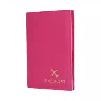 掐尖 纯色简约时尚百搭便携 头层牛皮 机票夹证件收纳包证件包护照包 男女同款情侣款 多色