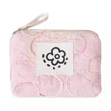 掐尖 小巧便携可爱简约口红精致收纳硬币 帆布 零钱包 常规 女款 咖色/白色/粉色/绿色