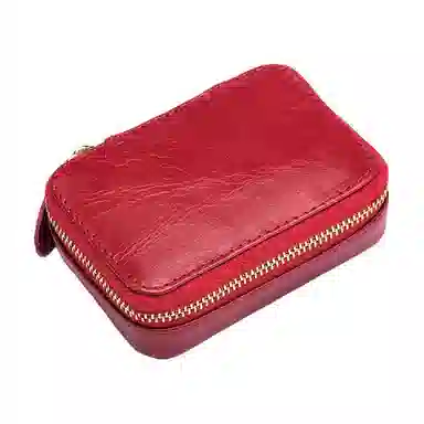 掐尖 纯色时尚高级感百搭 头层牛皮 零钱包 常规 女款 多色