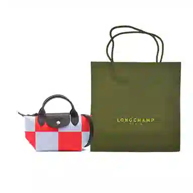 Longchamp Le Pliage Mini Sky Blue Red