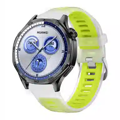 亿祈发 表带 华为适用 硅胶材质 冰晶果冻双色硅胶表带男女通用