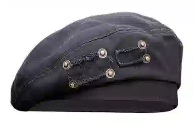 优幽兰 复古做旧水洗牛仔百搭大头围显脸小画家帽时尚潮流文艺风个性设计感帽子四季通用 棉 贝雷帽 女款