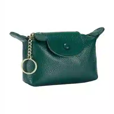 掐尖 纯色小巧精致硬币包 头层牛皮 零钱包 常规 男女同款情侣款 黑色/土黄色/灰白/水蓝/草绿