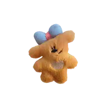 希铃 可爱毛绒蝴蝶结鸭嘴夹发饰小熊#好运 聚酯纤维 发夹 女款