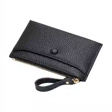 掐尖 纯色薄款钱夹真皮证件包多功能收纳包多卡位卡包 头层牛皮 零钱包 男女同款情侣款