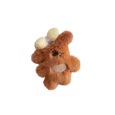 希铃 可爱毛绒蝴蝶结鸭嘴夹发饰小熊#好运 聚酯纤维 发夹 女款