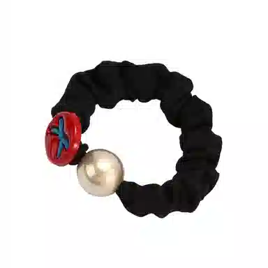 如花梦 法式蝴蝶结小狗 高弹力耐用#好运 布艺 发圈 女款