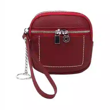 掐尖 简约纯色小巧精致 头层牛皮 零钱包 常规 男女同款情侣款 多色