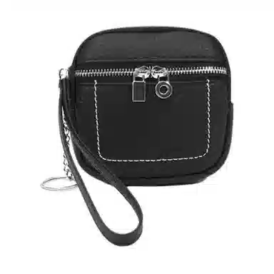 掐尖 简约纯色小巧精致 头层牛皮 零钱包 常规 男女同款情侣款 多色