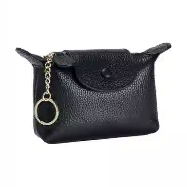 掐尖 纯色小巧精致硬币包 头层牛皮 零钱包 常规 男女同款情侣款 黑色/土黄色/灰白/水蓝/草绿