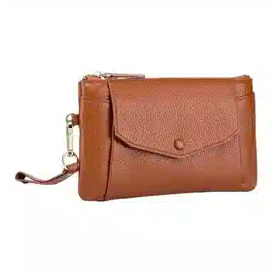 掐尖 纯色小众长款真皮简约 头层牛皮 钱包 女款 多色