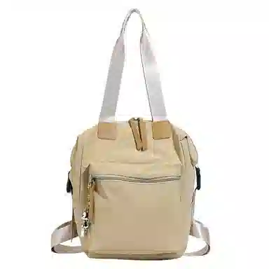 老人头 复古学院风小清新通勤百搭 织物 双肩包 常规 女款 多色