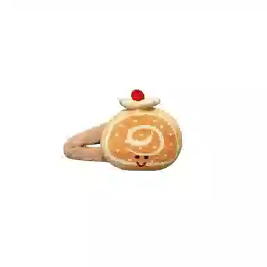 希铃 可爱趣味饼干汉堡毛绒 聚酯纤维 发夹 女款