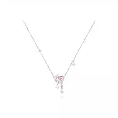 【纯银999 | 星月系列】 六桂福珠宝 经典百搭小众设计轻奢高级感学生日常精致简约通勤极简约会温柔气质可调节锁骨链 足银 项链 女款