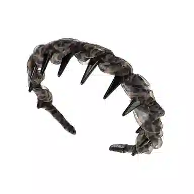 芒果饰品 法式波点豹纹缠绕带齿防滑波浪 布艺 发箍 女款