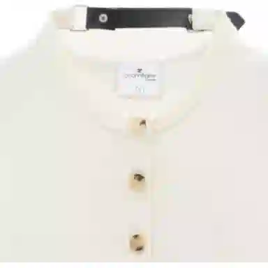 COURREGES SS24 LIGHT WOOL CARDIGAN Heritage White