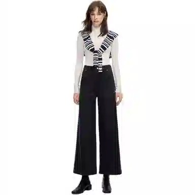 淑好百 复古宽松大阔腿高腰牛仔裤 女款