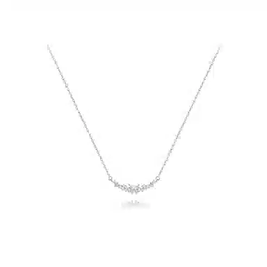 【纯银999 | 紫藤花开】 六桂福珠宝 经典百搭小众设计轻奢高级感学生日常精致简约通勤极简约会温柔气质可调节锁骨链 足银 项链 女款