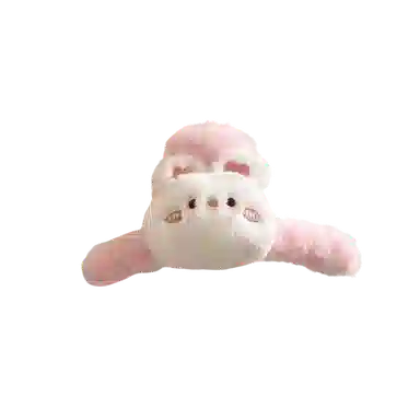 希铃 可爱毛绒 小动物卡通少女感抓夹 聚酯纤维 发夹 女款