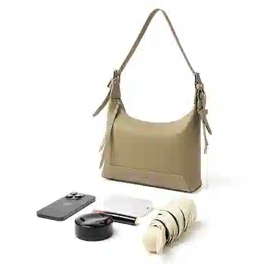 红蜻蜓 经典质感百搭 牛皮 饺子包单肩包 中号 女款 多色