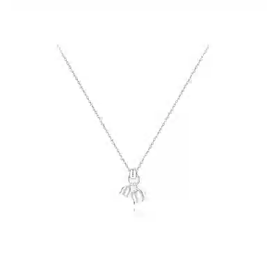 【纯银999 | 铃兰花】 六桂福珠宝 经典百搭小众设计极简轻奢约会高级感学生日常精致简约通勤温柔气质可调节锁骨链 足银 项链 女款