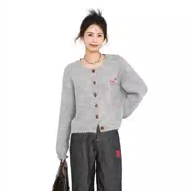 柏黛妃 开衫韩系短款外套上衣针织衫 女款