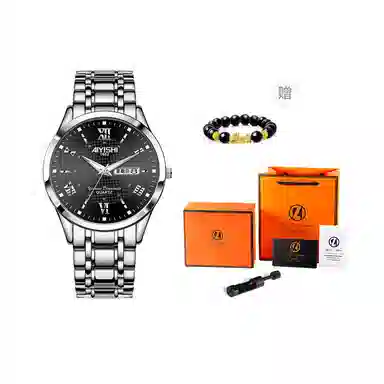 AIYISHI Quartz Watch Black Dial