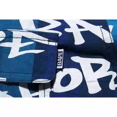BAPE FW22 Letter Logo Plaid Shirt