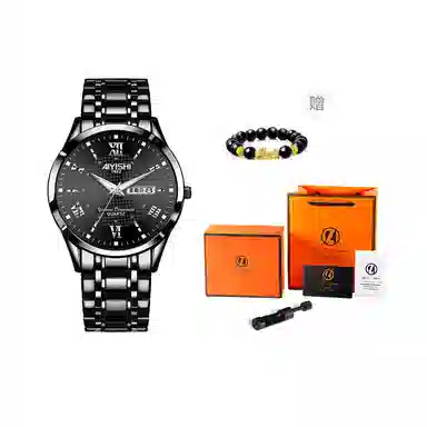 AIYISHI Quartz Watch Black Dial