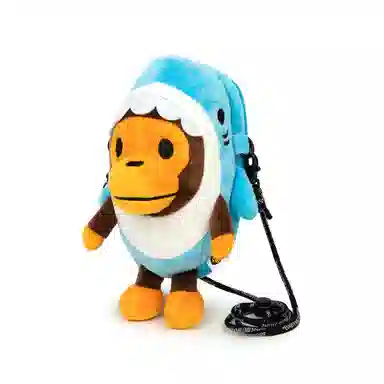 A Bathing Ape Baby Milo Shark Crossbody Bag Blue