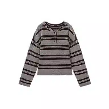 潞优野 时尚舒适通勤简约条纹针织衫 女款