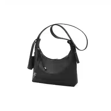 老人头 时尚简约百搭通勤高级感 牛皮 斜挎单肩包 常规 女款 黑色/焦糖色