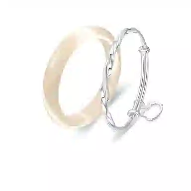 琉堇 招财猫莫比乌斯环可推拉调节叮当镯 新中式国风圆条贵妃镯 轻奢简约设计日常通勤百搭美人镯 限定周年礼盒#好运 合金 手镯 女款