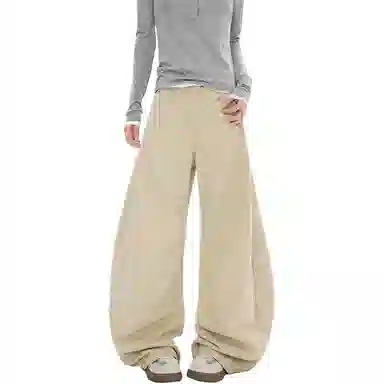 金盾 翻边条纹弯刀裤子休闲裤 男款