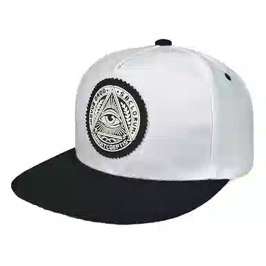 浪莎 潮人潮流个性小众设计眼睛圆图标出行嘻哈街头防晒太阳帽 腈纶 棒球帽 男女同款情侣款