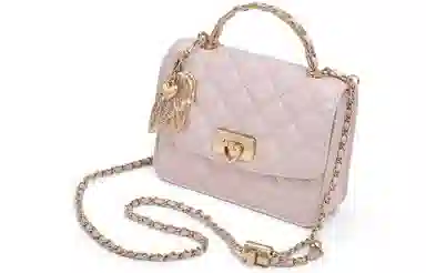 CHARLES&KEITH Winged Chain Bag Cotton Candy Pink