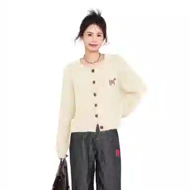 柏黛妃 开衫韩系短款外套上衣针织衫 女款
