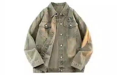 王者荣耀 美式复古水洗字母口袋个性简约嘻哈出街基础百搭户外休闲高街青少年牛仔外套 男女同款