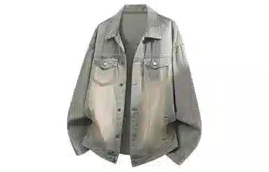 王者荣耀 美式复古水洗高街珍珠烫衬衫宽松舒适痞帅青少年休闲时尚百搭牛仔外套 男女同款