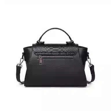 OUBOTE Classic Leather Shoulder Bag Black