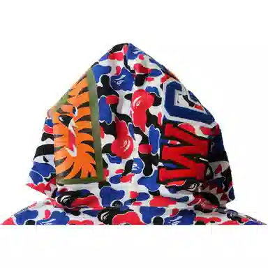 A BATHING APE Bape FW22 Camo Shark Zip Sweatshirt