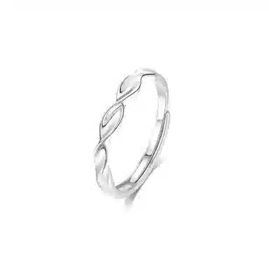 【999足银纯银 莫比乌斯】 福韵金 六桂福珠宝 告白爱意无限轻奢高级简约璀璨闪耀甜蜜约会百搭 银 戒指 男女同款情侣款