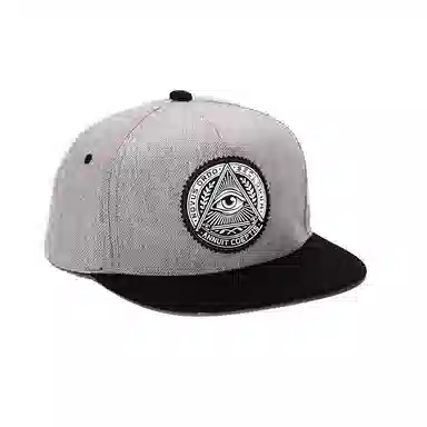 浪莎 潮人潮流个性小众设计眼睛圆图标出行嘻哈街头防晒太阳帽 腈纶 棒球帽 男女同款情侣款