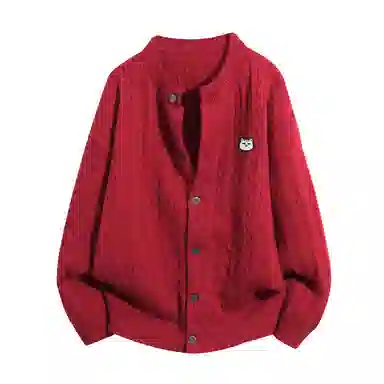 Wuhuangmao Embroidered Casual Knit Cardigan