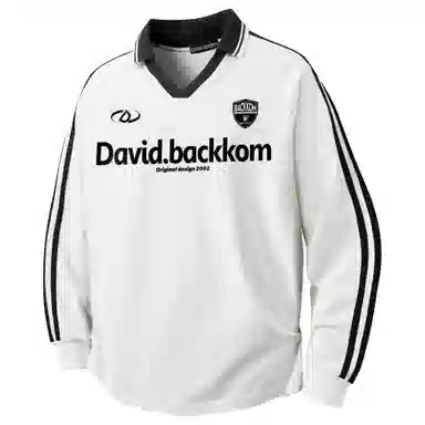 大卫贝肯 美式复古撞色条纹字母无性别主义宽松休闲运动柔软舒适吸湿速干长袖卫衣 男女同款