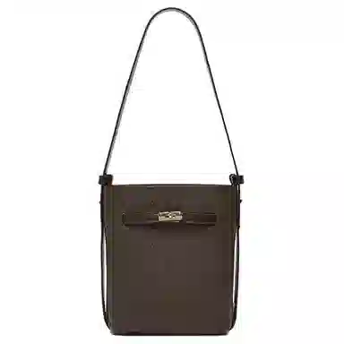 百思图 简约时尚轻便实用经典设计百搭款式 皮革 单肩包 中号 女款 多色