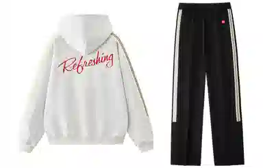 Coca-Cola Asymmetric Stripe Hoodie Set