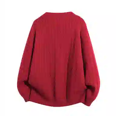 Wuhuangmao Embroidered Casual Knit Cardigan